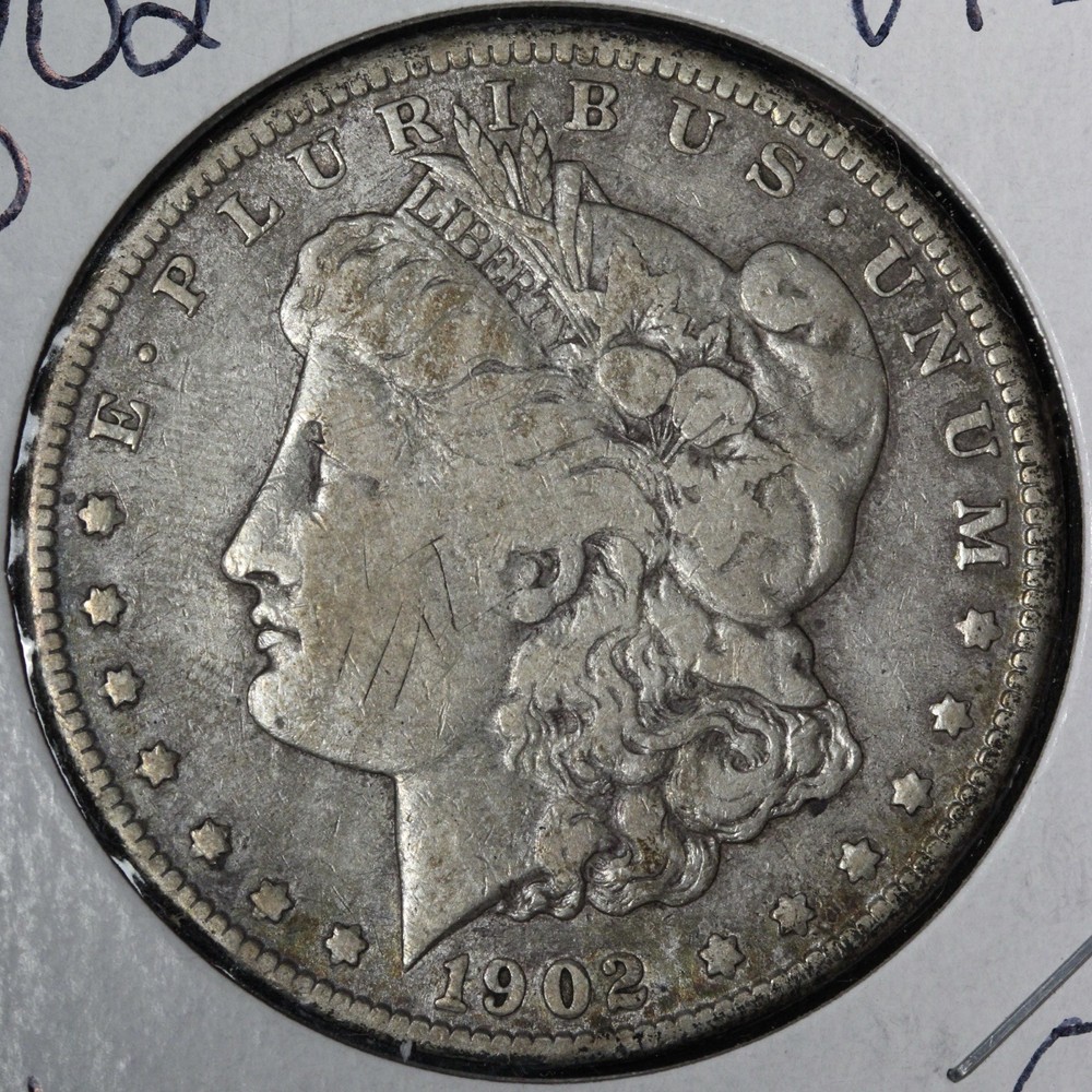 1902-O Morgan Silver Dollar VF+ E232 JX