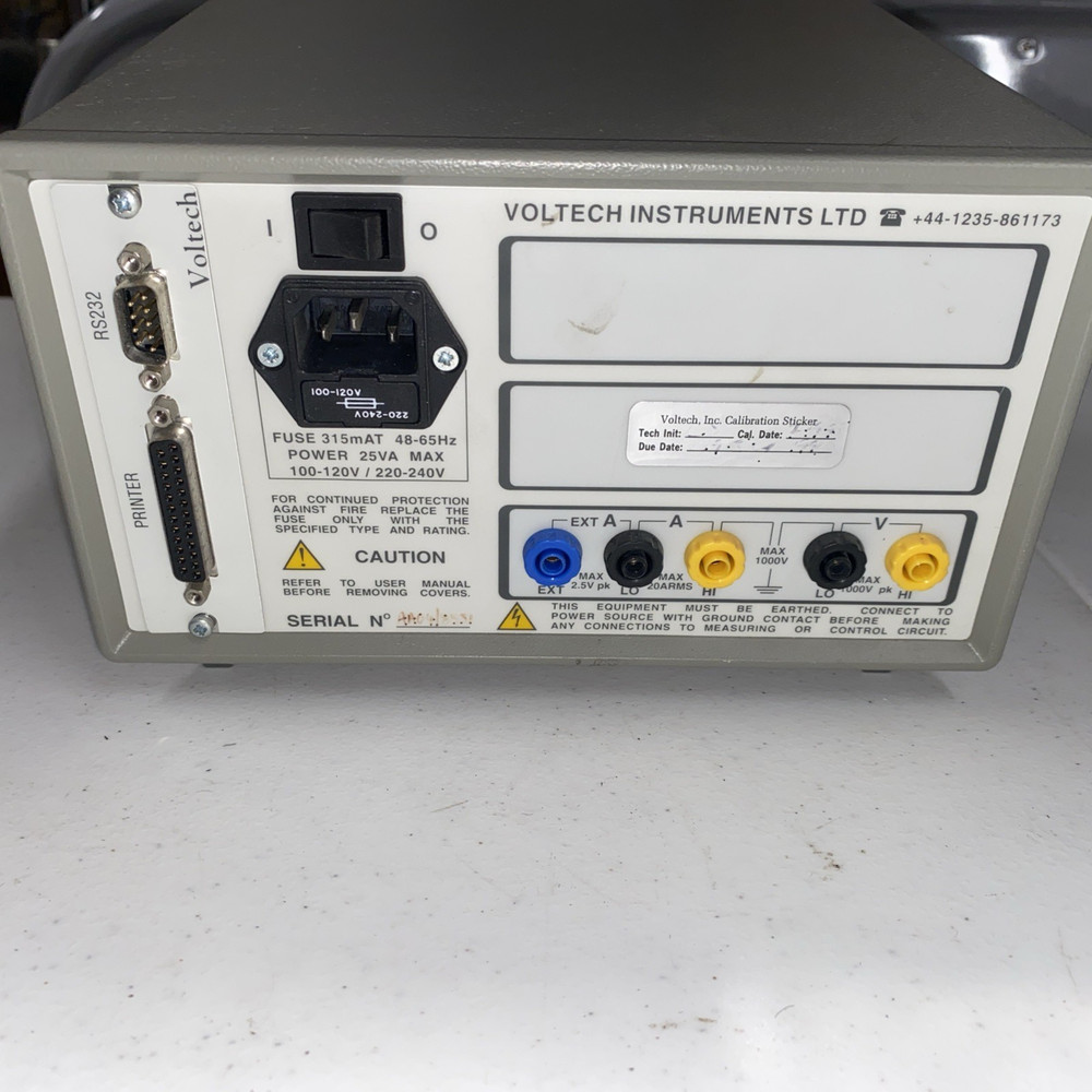 Voltech PM100 Single Phase Power Analyzer