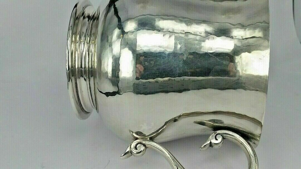 Omar Ramsden & Carr Solid silver porringer with lid by Cecil Walker 1917