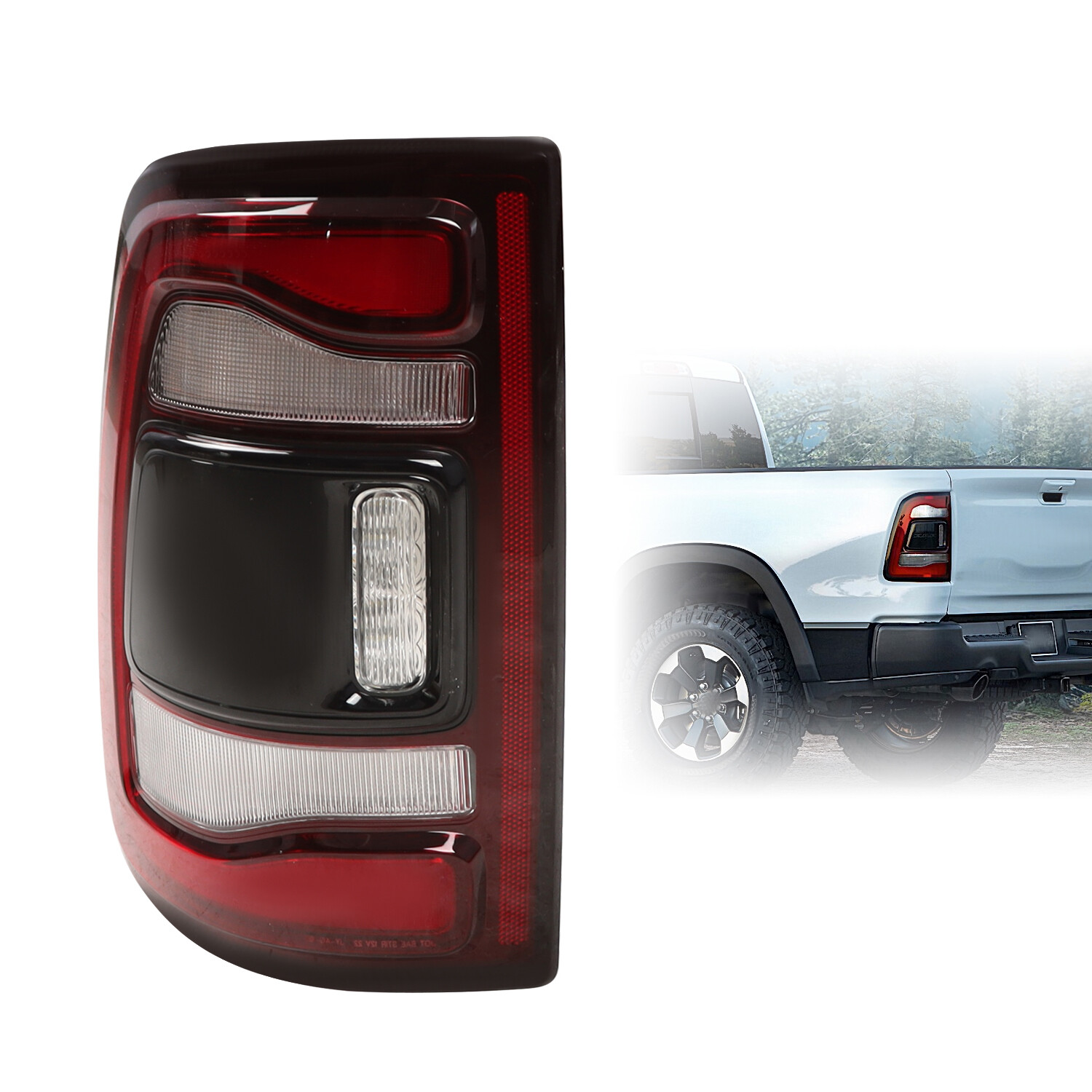 For 2019-2023 Dodge Ram 2500 3500 Driver Side LED Tail Light w/Blind Spot