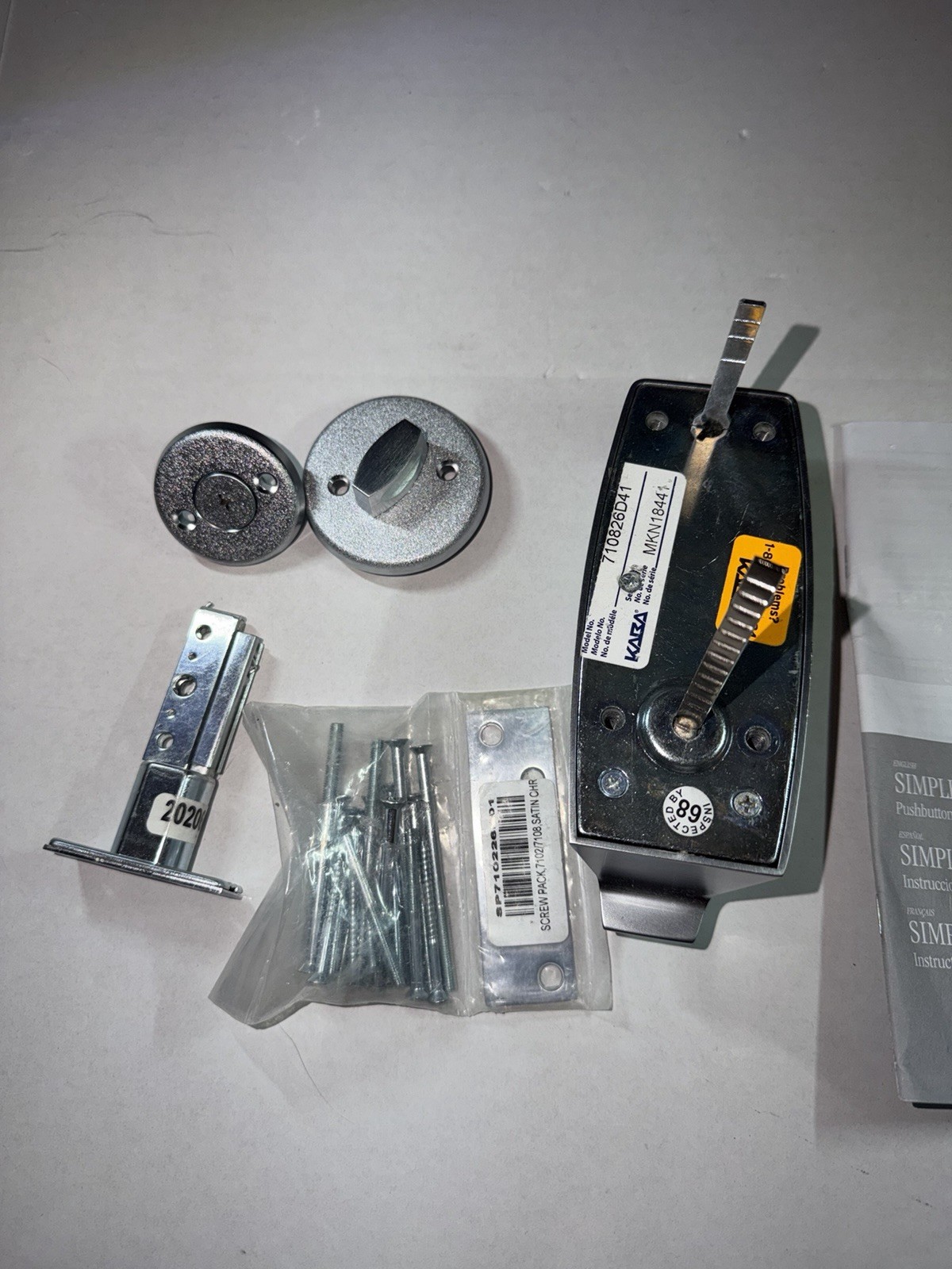 Kaba Simplex 7108-26D-41 Commercial Keyless Deadlocking Latch-Satin Chrome