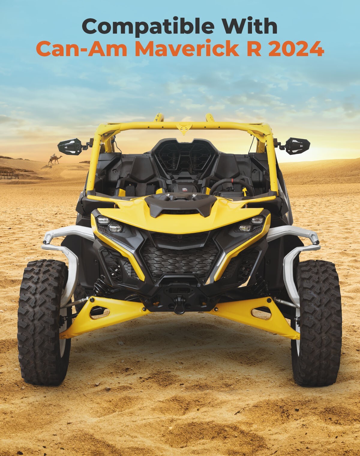 UTV Rear View Side Mirrors Aluminum for 2024-2025 Can Am Maverick R/R Max X RS