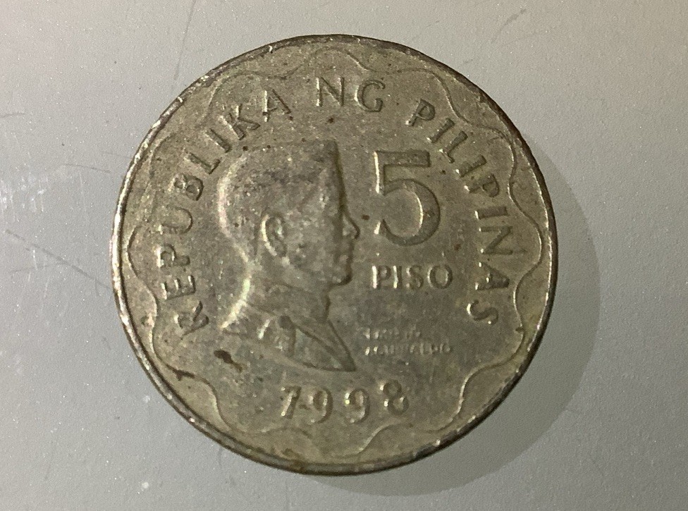Philippines 5 Piso 1998 Circulated