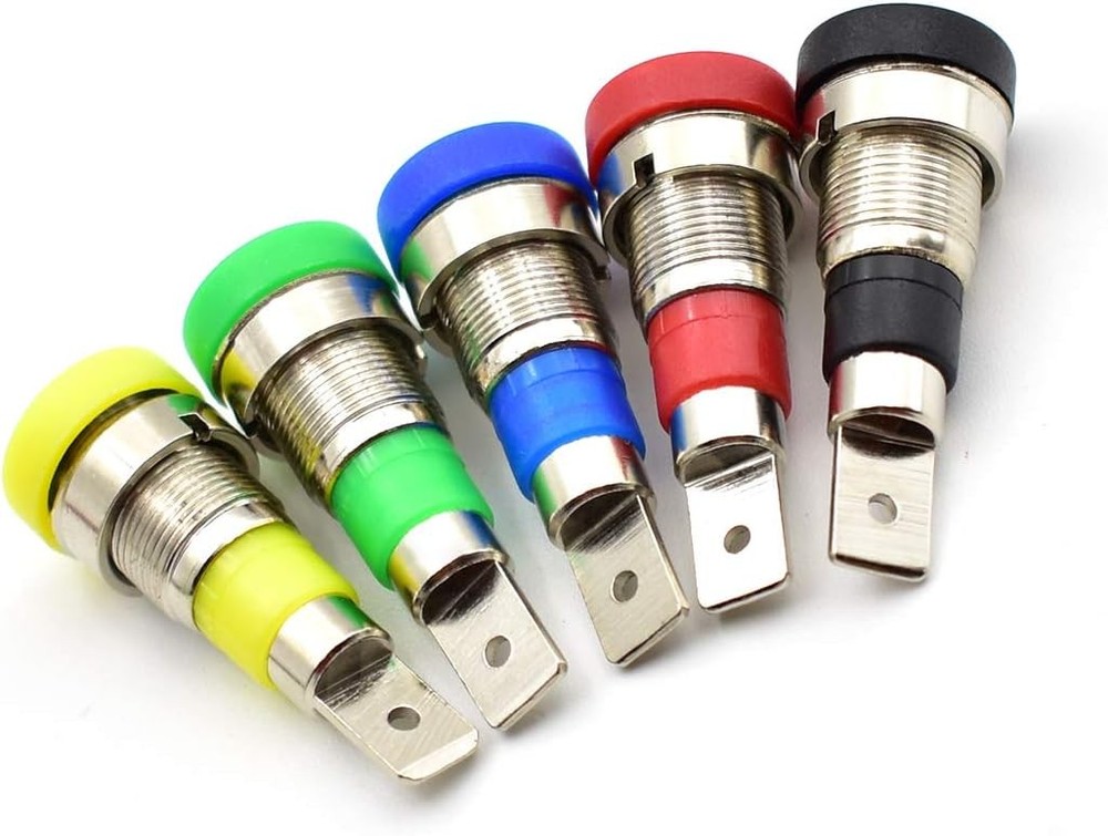 10Pcs 4mm Banana Jack Socket Female Adapter Panel Mount Binding Post for 4mm...