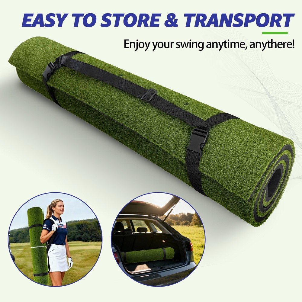 Golf Practice Hitting Mat Premium Turf , 5 x 4 FT 26mm