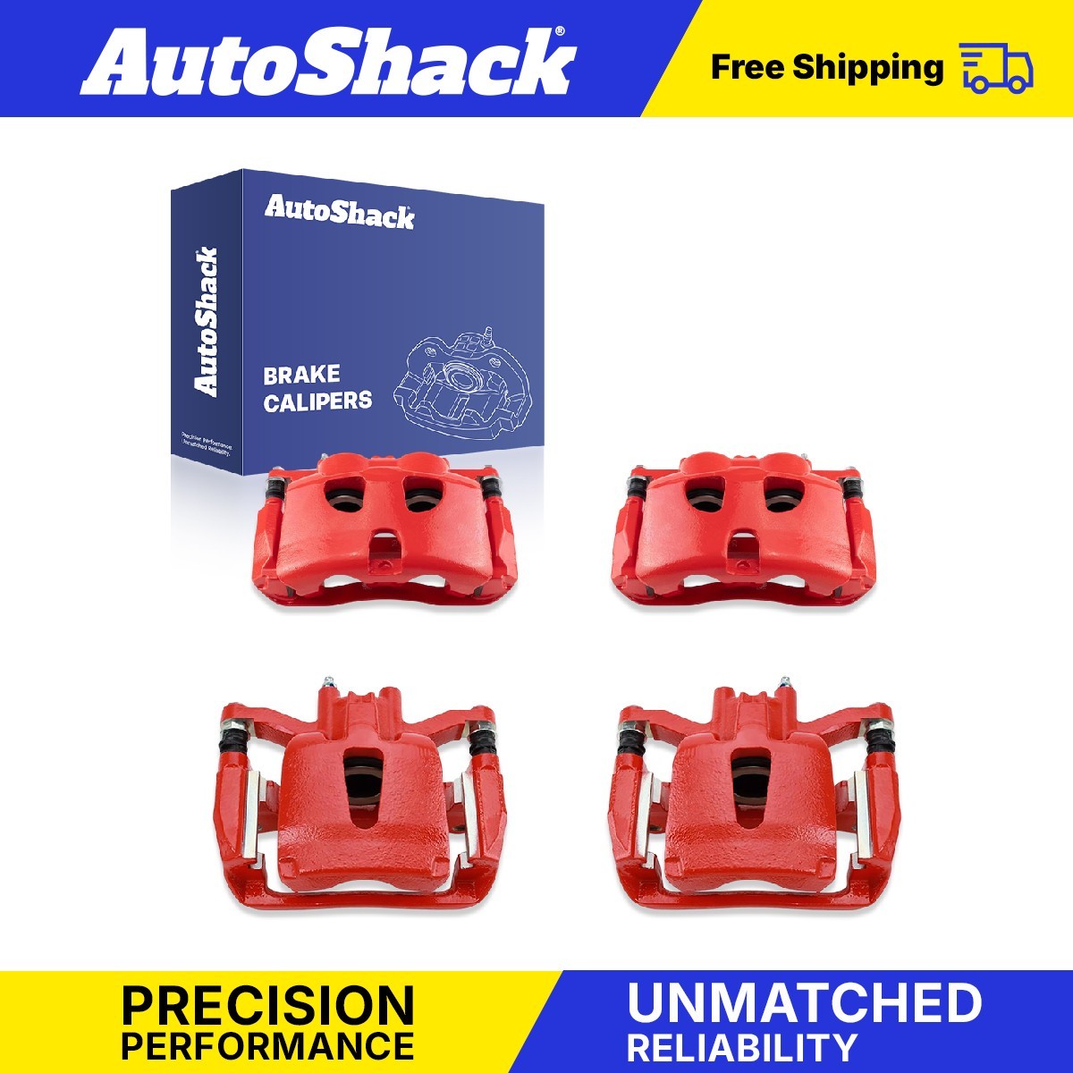 Front Rear Brake Calipers Red for 2012-2016 Ford F-150 2018-2020 Ford F-150
