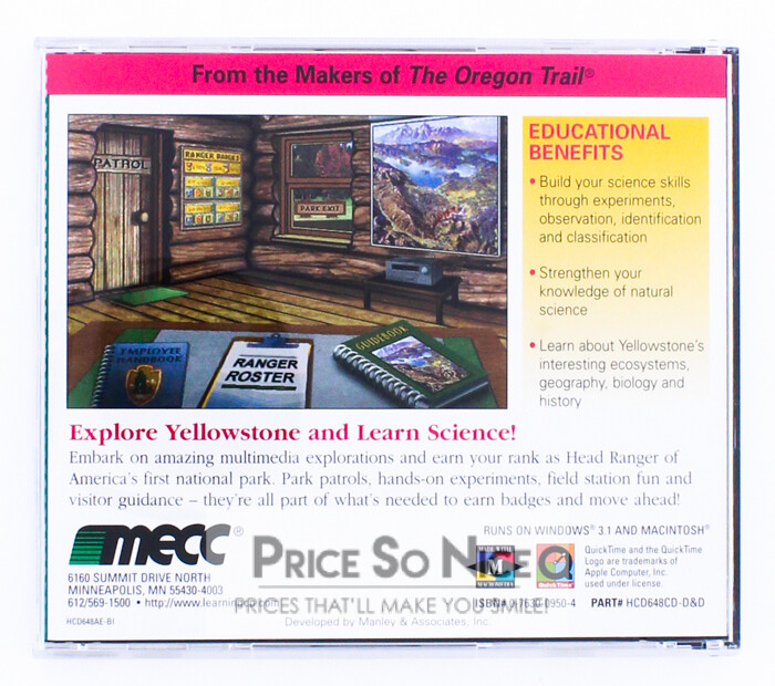 MECC Natural Science: Explore Yellowstone (Version 1.0 PC/Mac)