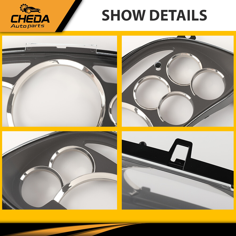 Gauge Cluster Lens Cover Chrome Ring Fit For 03 04 05 06 GM Trucks SUVs Escalade
