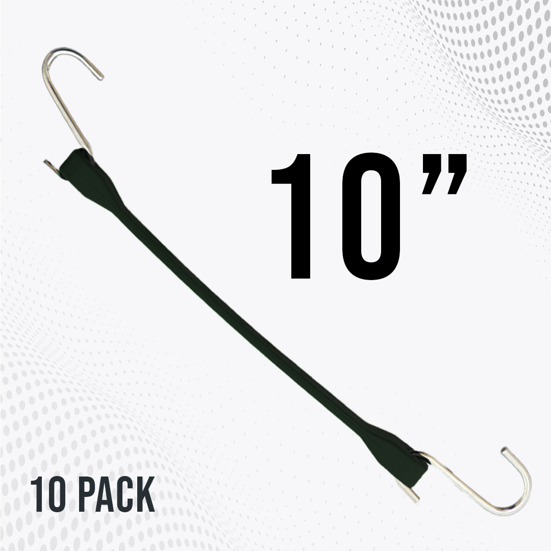 Boxer EPDM Tarp Strap 10" - 10 Pack - Bungee Cords Heavy Duty
