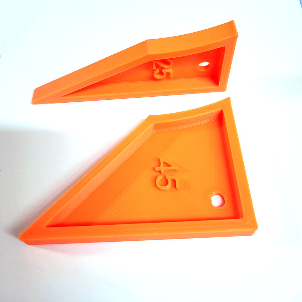 8" Bench Grinder Tool Rest Angle Setting Gauge 45 and 25 Degrees