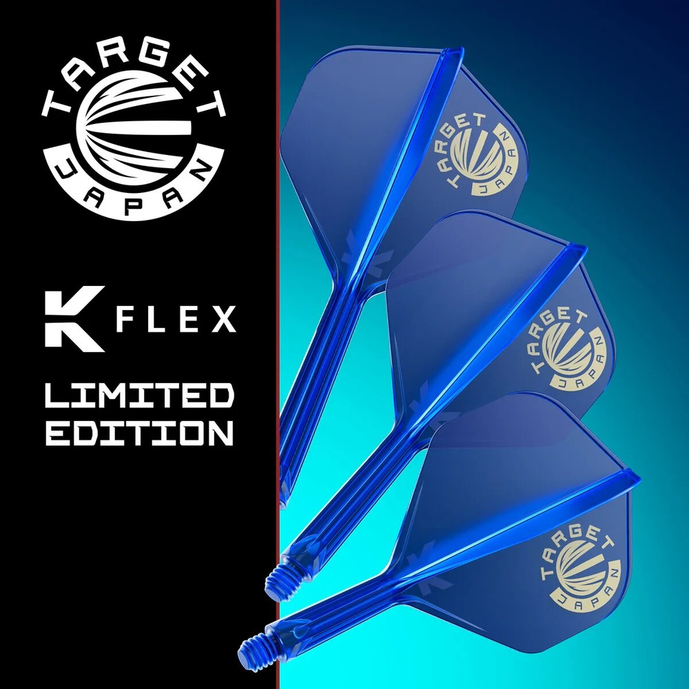 TARGET JAPAN LOGO BLUE K FLEX NO2 MEDIUM 1 PIECE FLIGHT & SHAFT