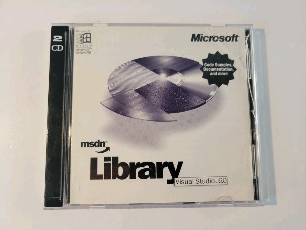 Microsoft Visual Studio Basic 6.0 6 MSDN Library 2CD Set 2 Disc