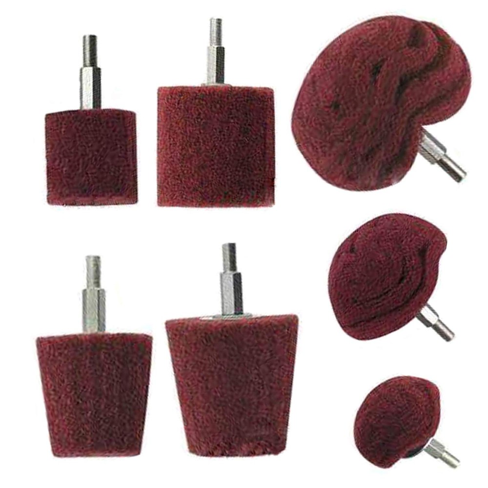 Versatile Non-Woven Abrasive Polishing Set - 7 Drill Buffing Tools Included