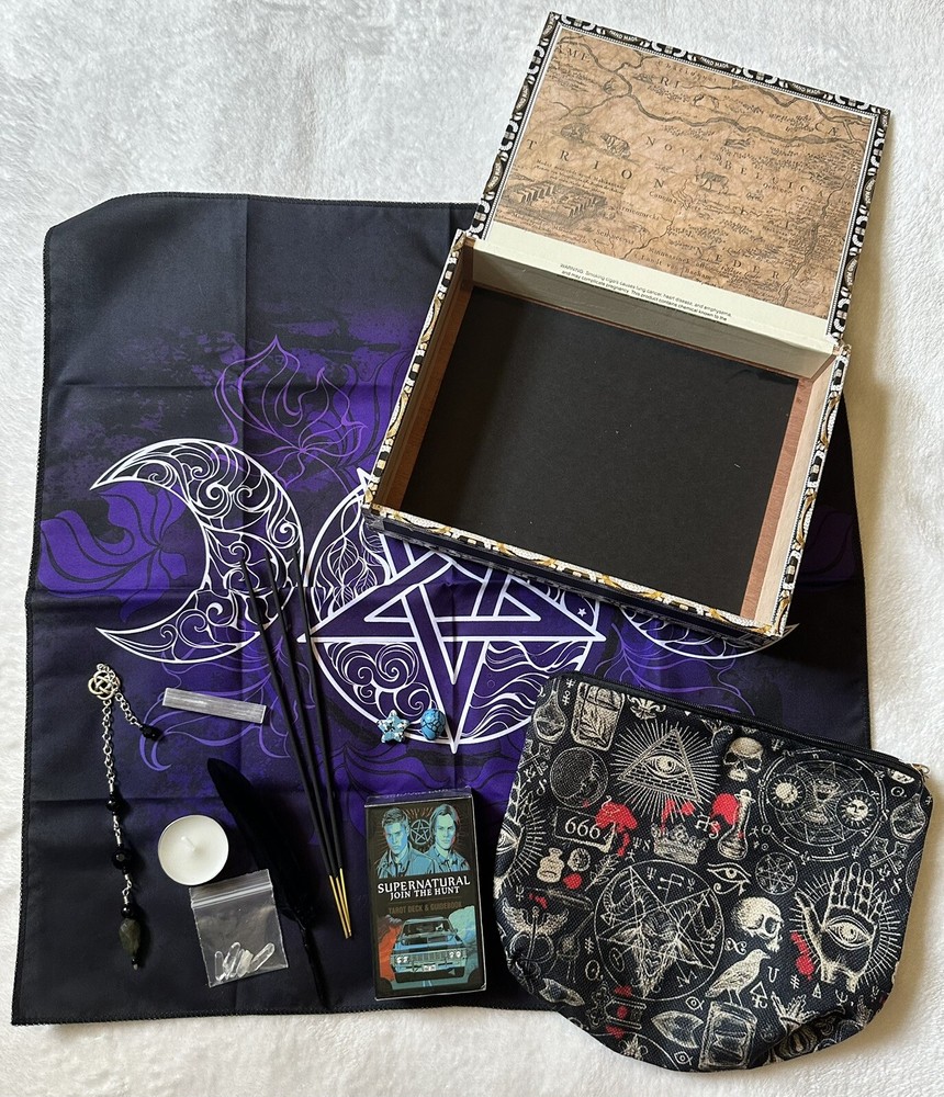 Tarot Card Deck Gift Set Pendulum Alter Box