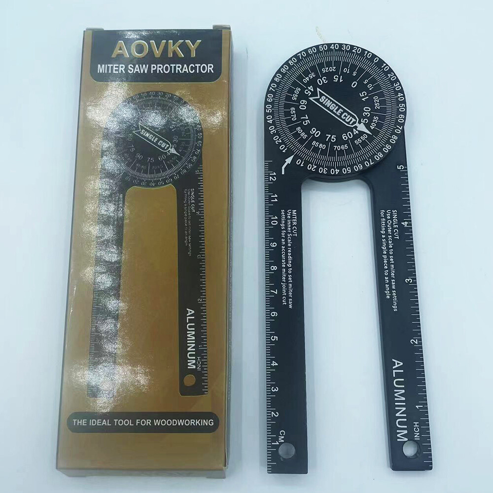 Aluminum Angle Finder Precision Laser Rust Proof Miter Saw Protractor 7-In ~