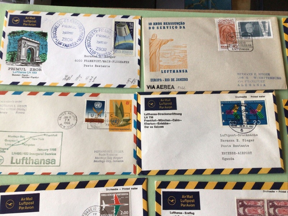 Airmail stamps covers 12 Mixed World Covers Ref A1330