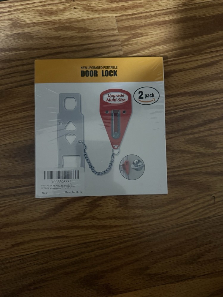 Portable Door Lock Security Device 2 PCS Set for Travel