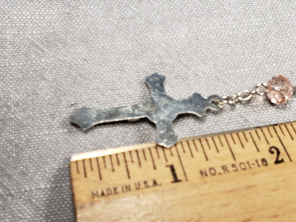 Beautiful Rosary Chaplet Pink Beads Religious Christian Gift C45