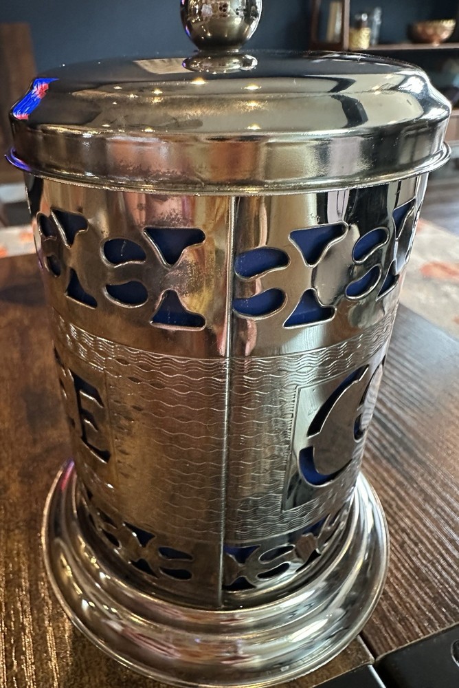 Vintage Eales Of Sheffield Silver Plate Coffee Canister