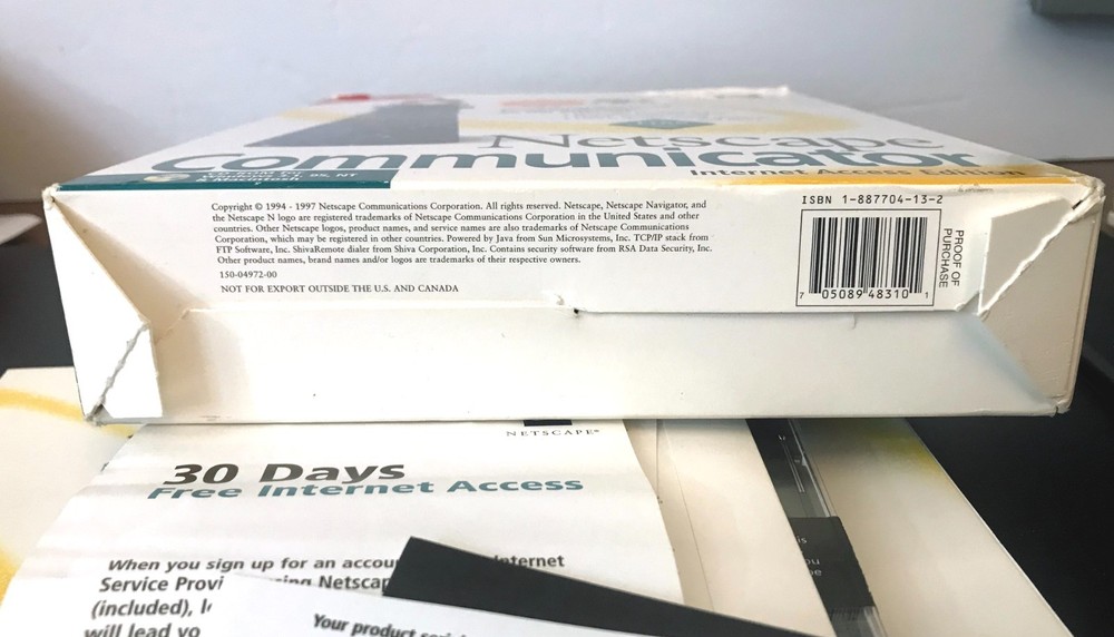 Vintage Netscape Communicator Internet Access Edition Version 4