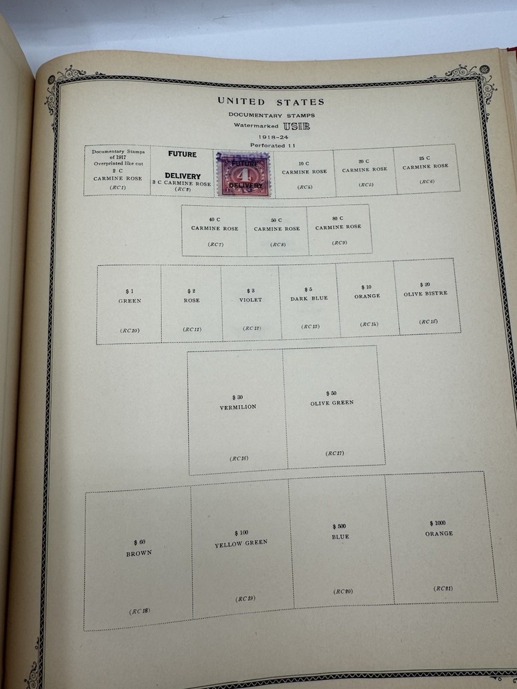 Scott American Album for United States Stamps W/Stamps Amelia Earhart, SIGNED