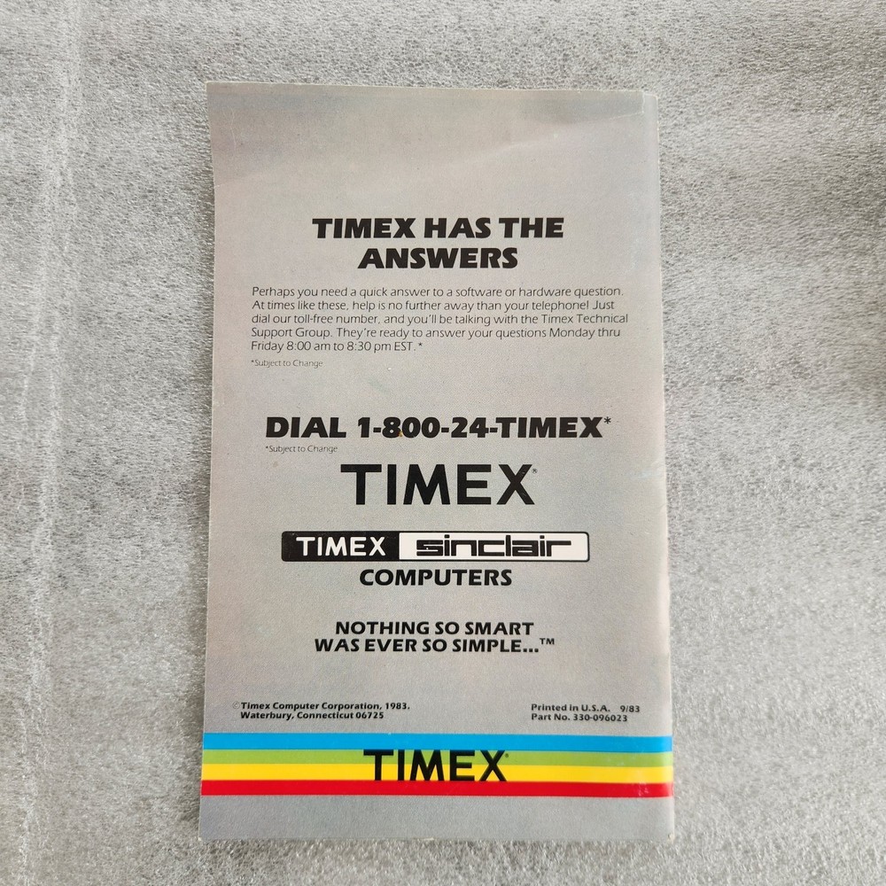 Timex Sinclair 1983 Computer Software Catalog. Winter Issue. Clean Condition