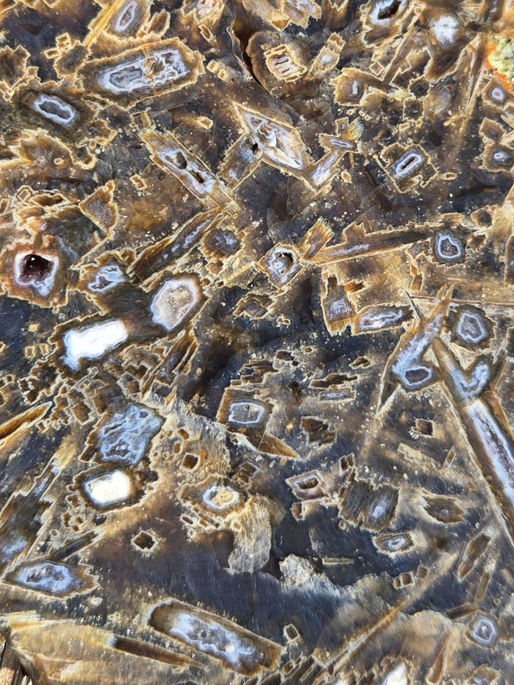 Turkish Stick Agate Slab Slice Lapidary Unique Ankara Turkey