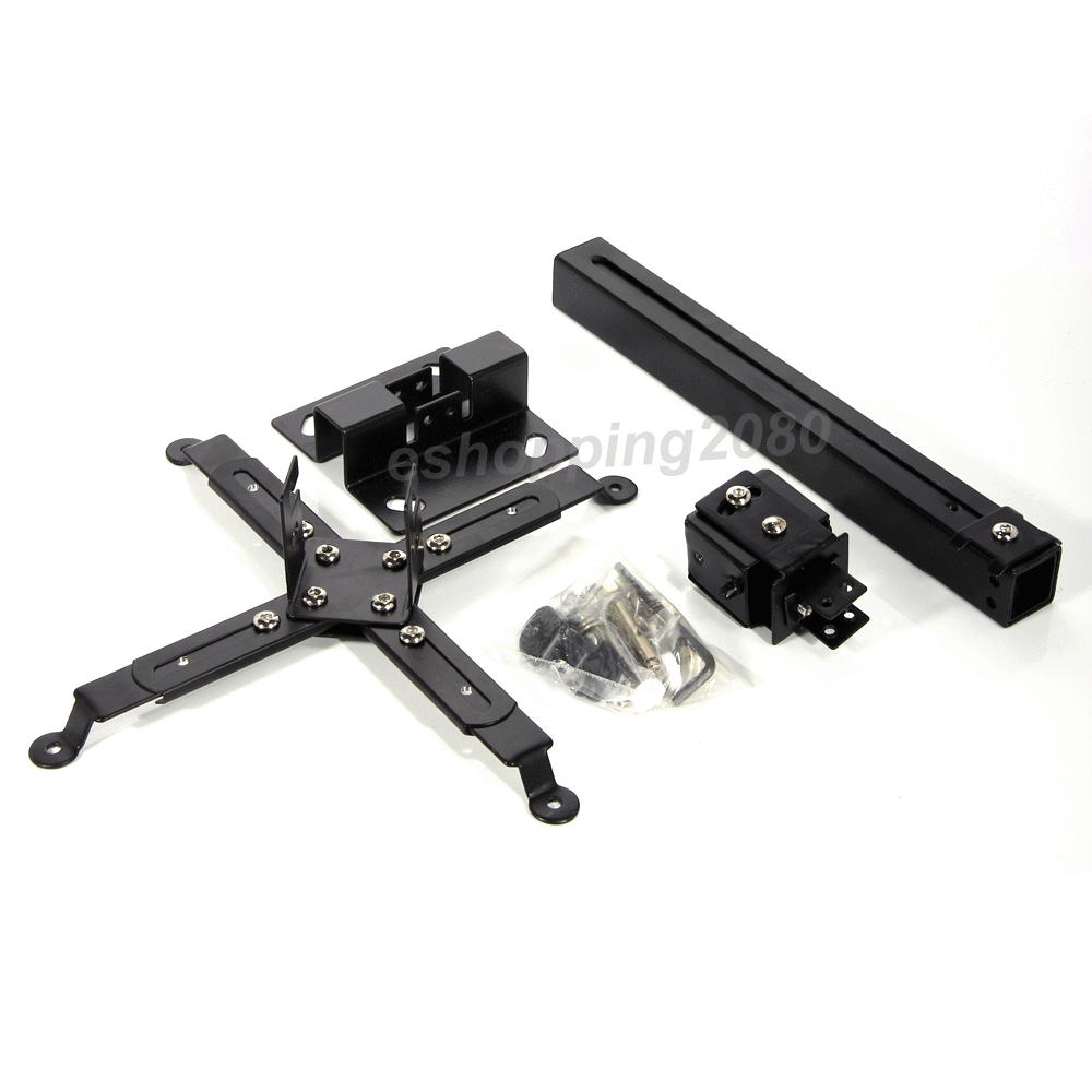 Universal Extendable Tilt DLP LCD Ceiling Projector Mount Bracket 44 lbs - Black