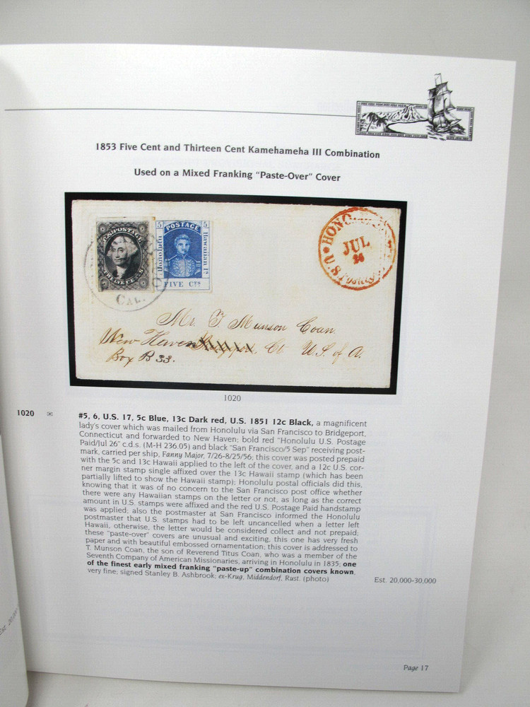 Charles J. Pietsch III Collection Important Hawaiian Stamps Postal History 1996