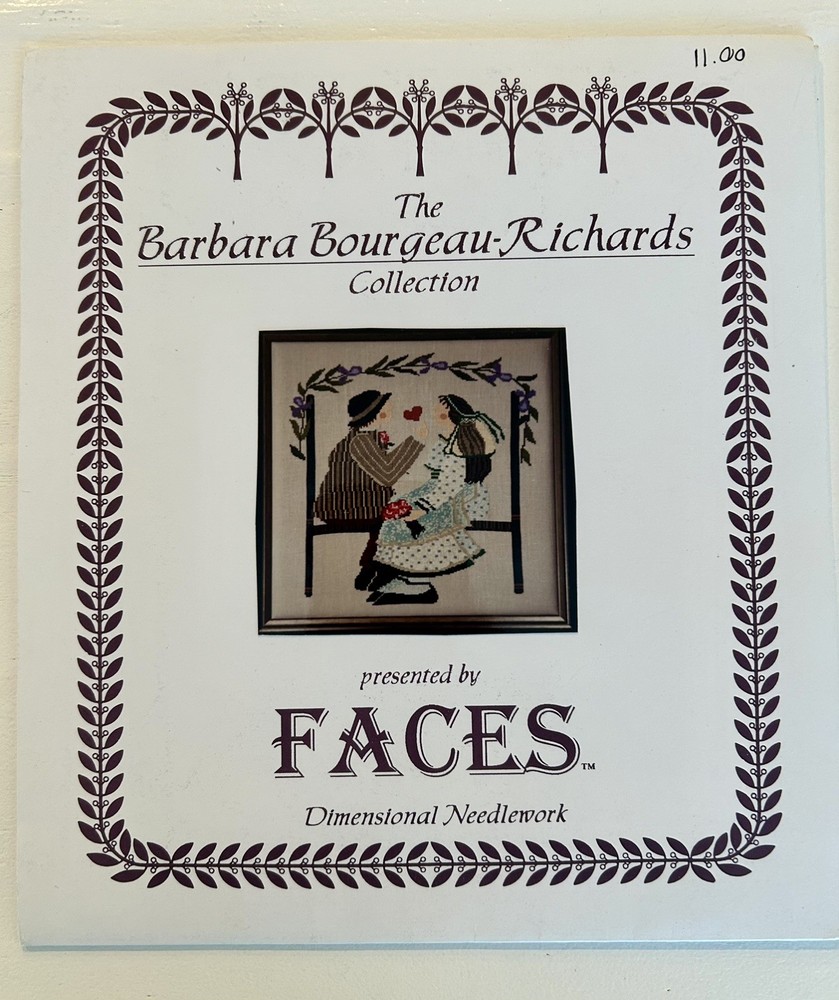 Barbara Bourgeau-Richards Faces Dimensional Needlework Patterns Lot 3