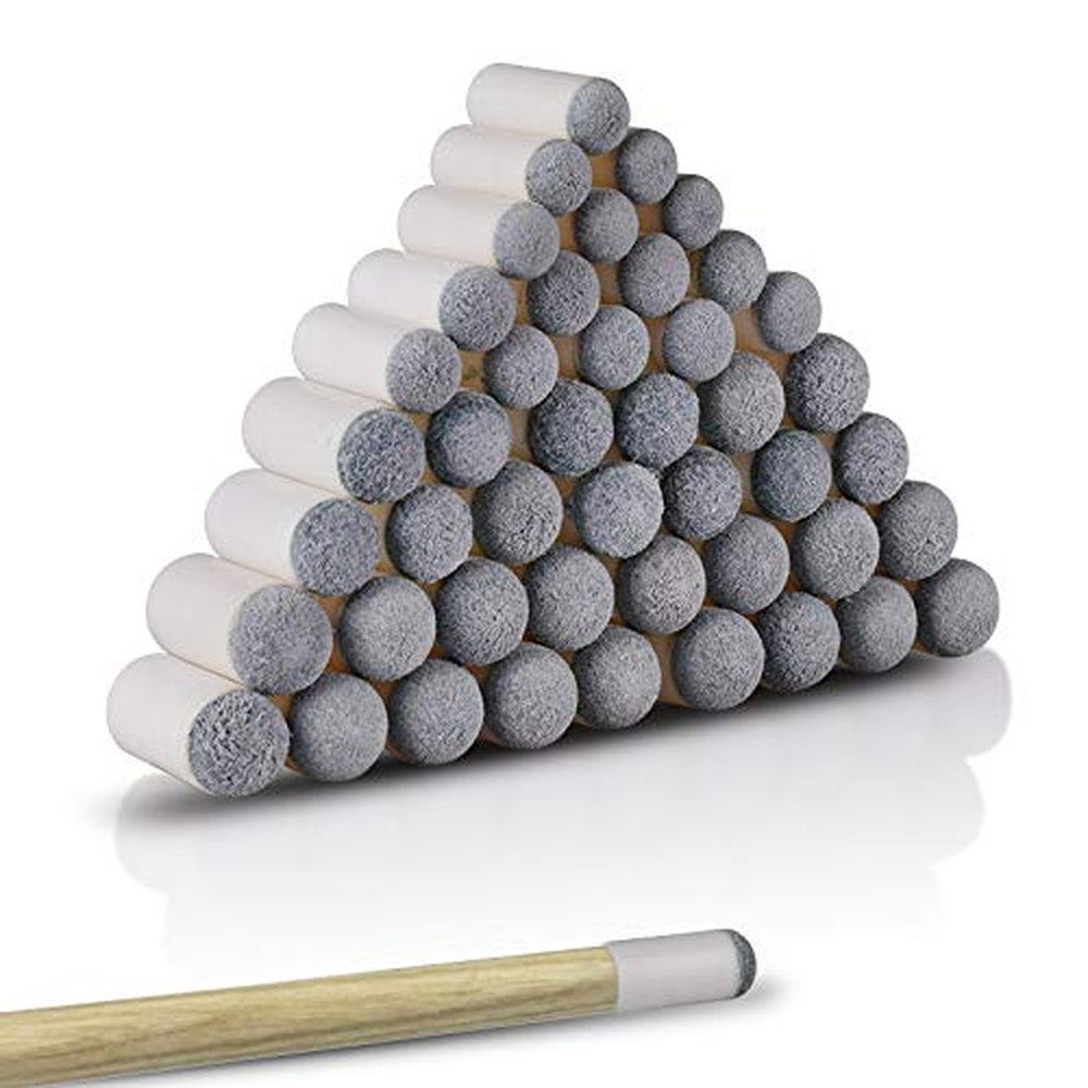 ABOAT 50 Pieces 4 Sizes Pool Cue Tips Slip-On Billiard Cue Tips Replacement, ...