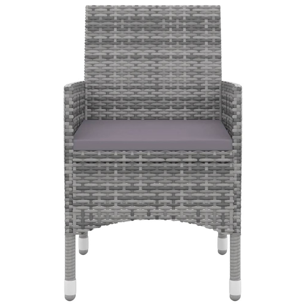 Garden Dining Set Grey, Dark grey, Black