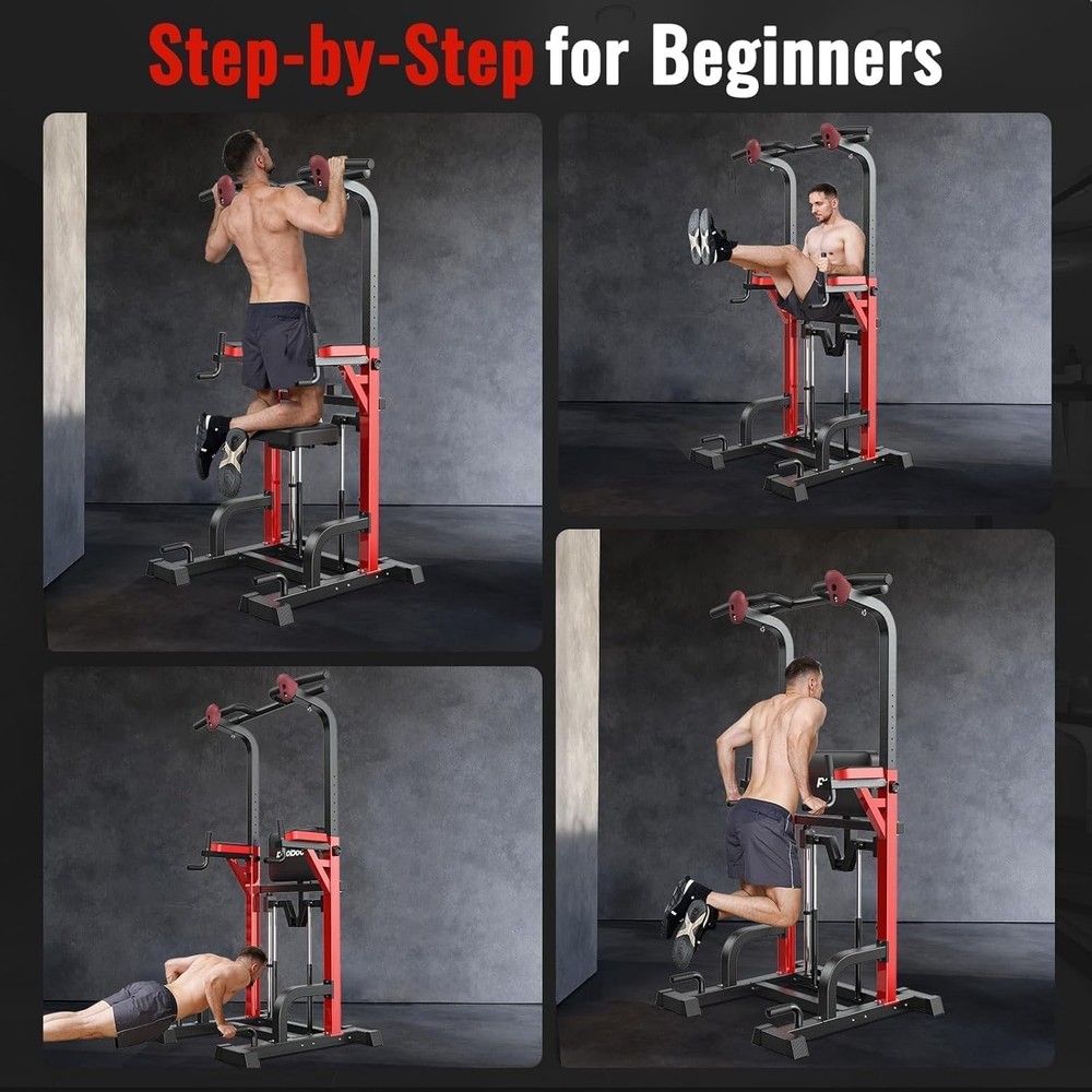 Multi-Function Power Tower Dip Station Pull Up Bar for Fitness Home Gym Workout