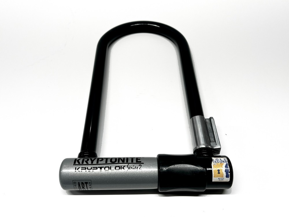 Kryptonite Kryptolok Standard Bike U-Lock w/ 4ft Security Cable, Bracket & Keys