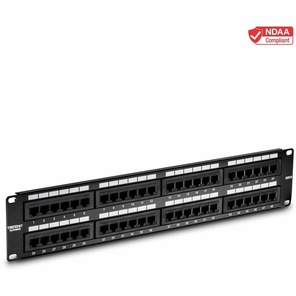 TRENDnet 48-Port Cat6 Unshielded Patch Panel (tcp48c6)