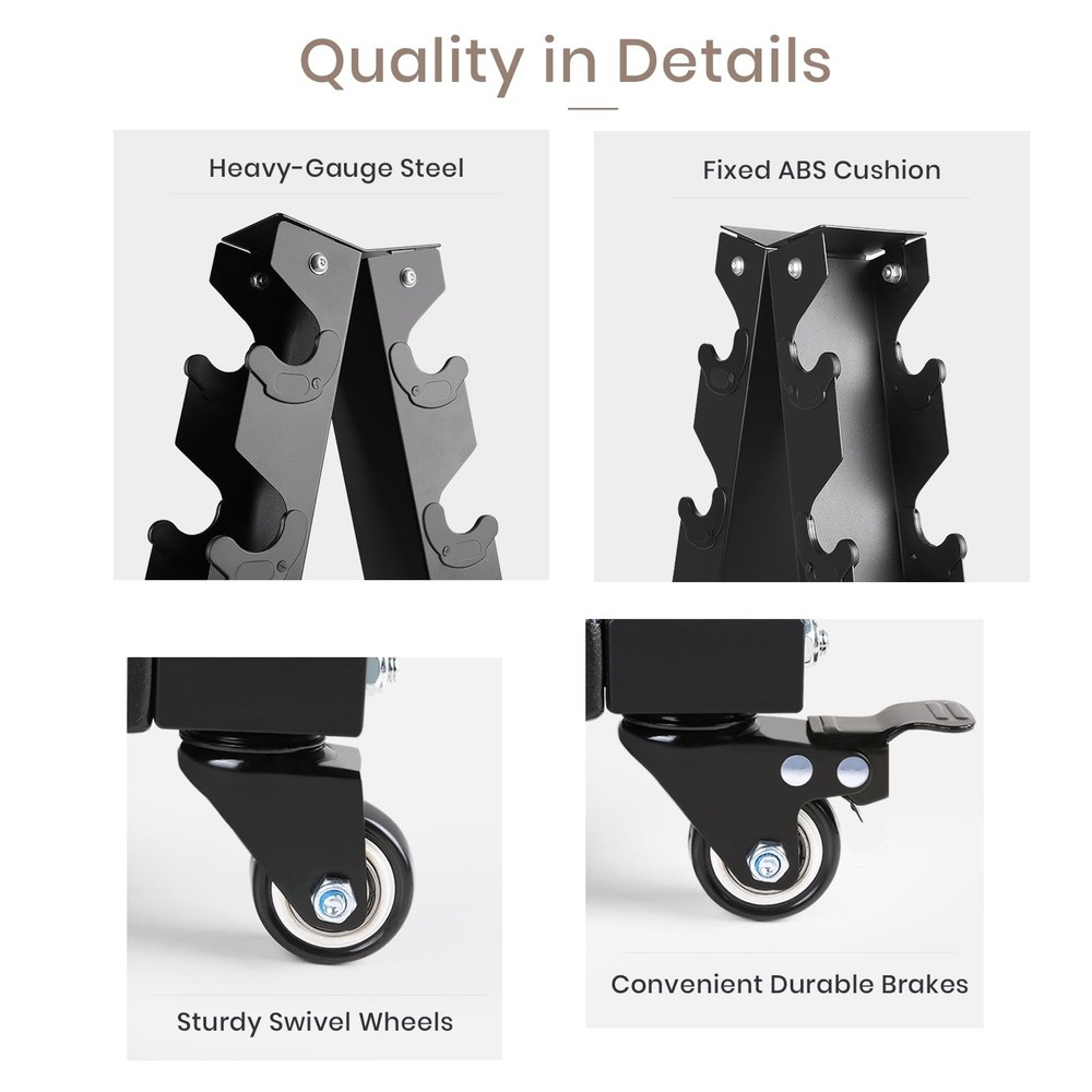 Solid Steel Dumbbell Rack Stand Only