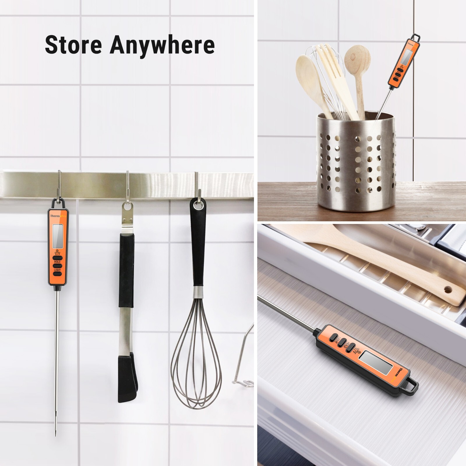 ThermoPro TP01A Digital Meat Thermometer with Long Probe For Kitchen Candy Oil