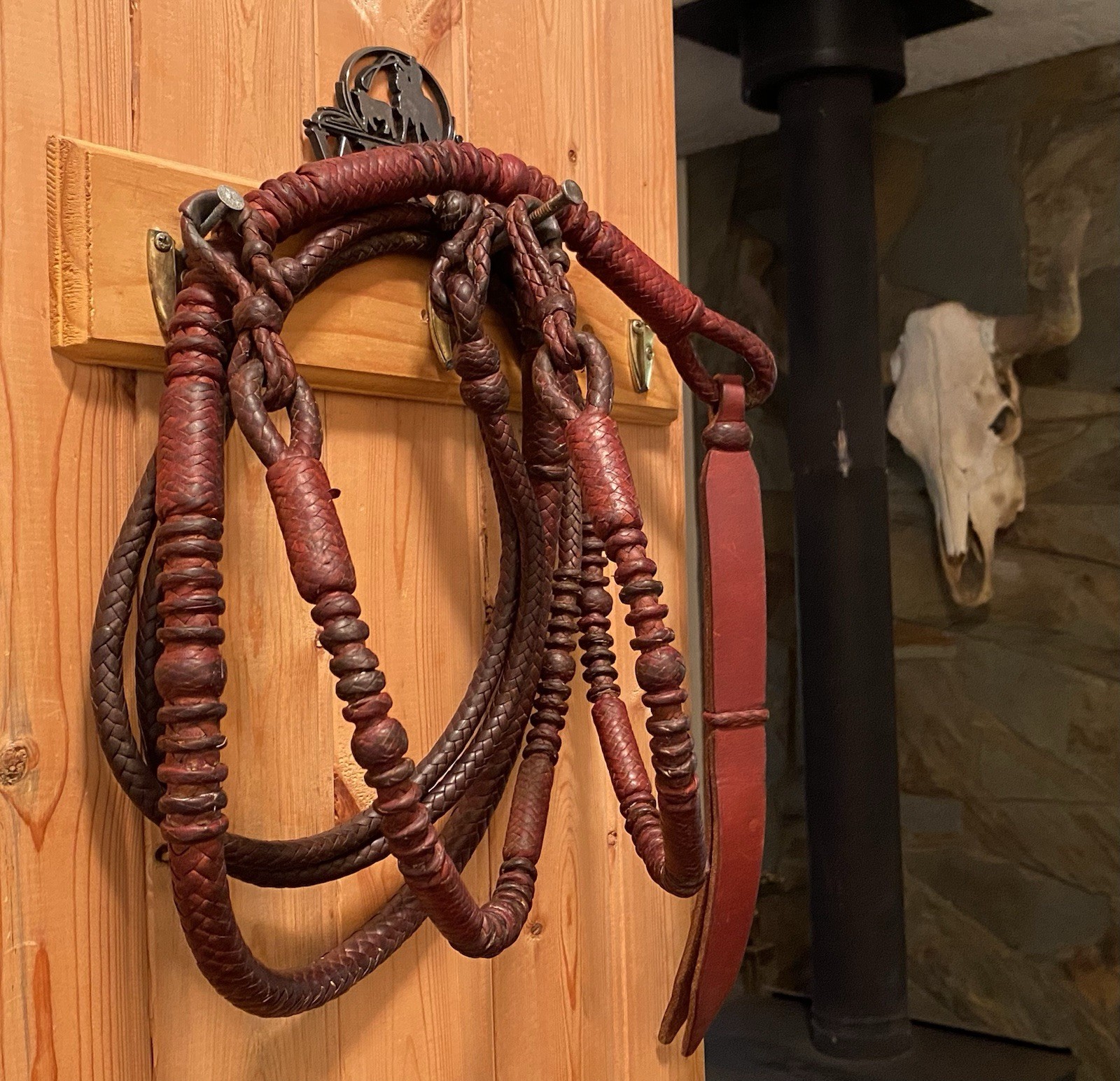 Vintage Handmade Western Romel - Romal Braided Reins California Style Kangaroo?