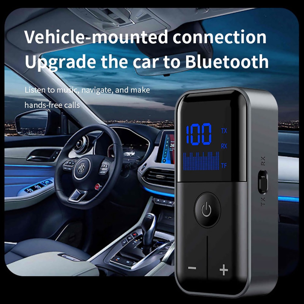 Bluetooth 5.4 Audio Adapter Wireless Receiver Transmitter Support 32GB TF Card