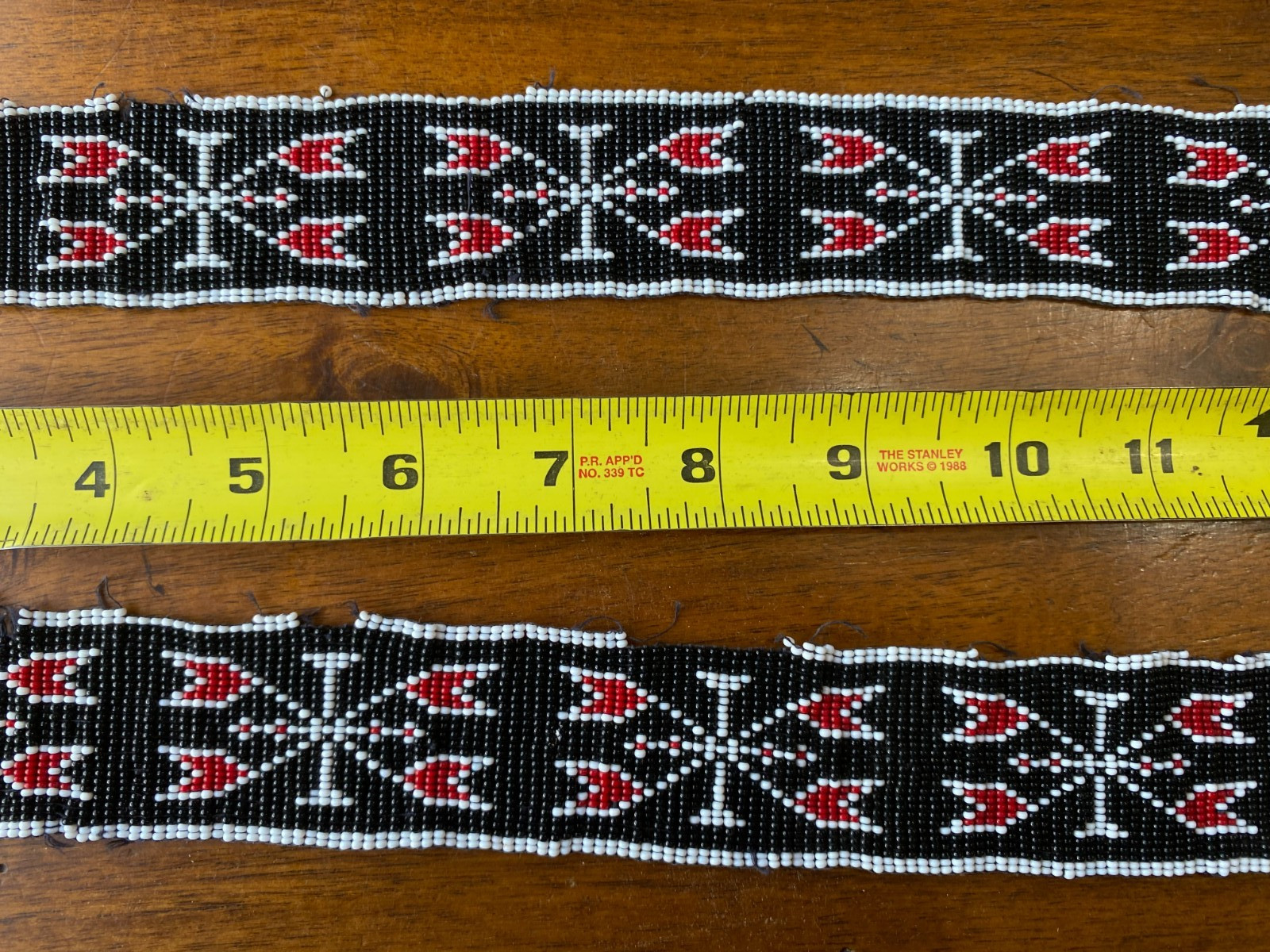 Vintage Hand Made Native American Beaded Sash Strips Lakota Sioux Ceremonial