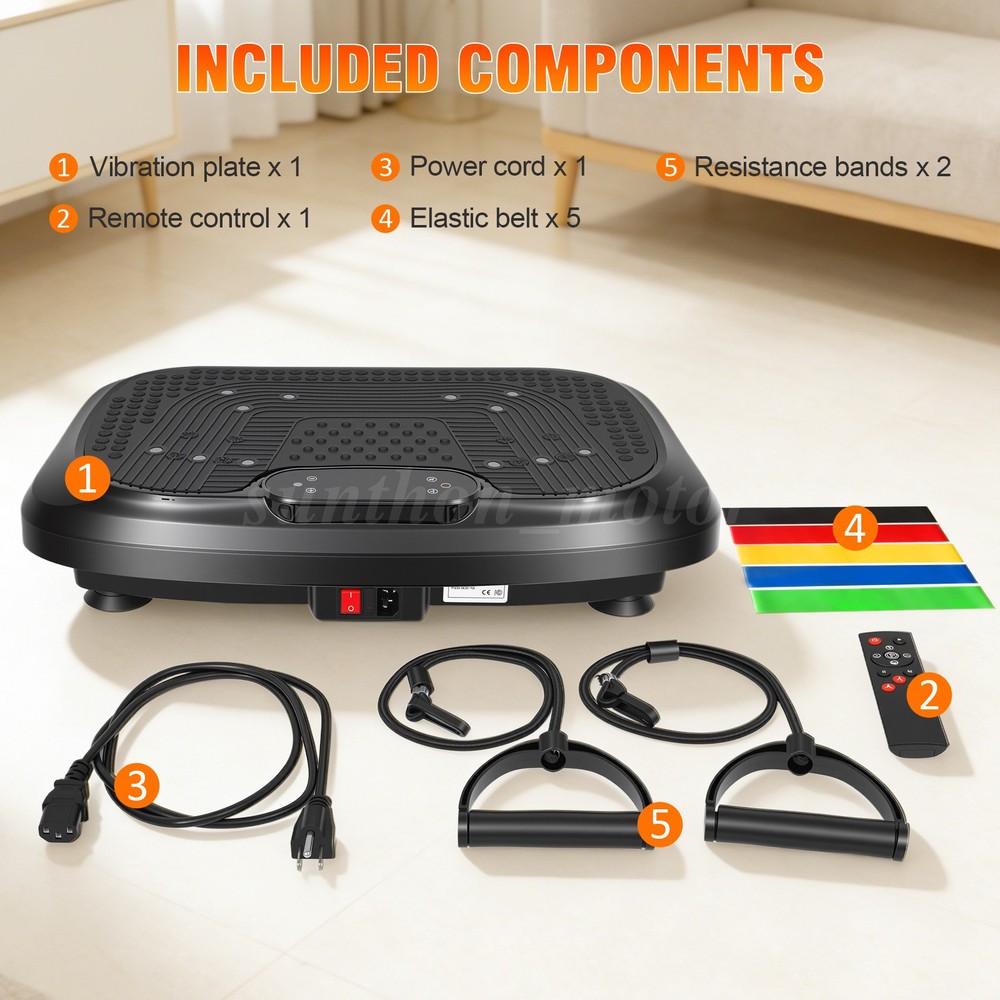 Vibration Plate Exercise Machine–200 Speed Levels + 10 Preset Programs 450lbs