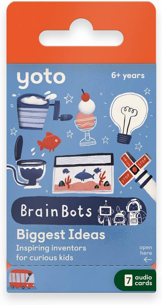 Brainbots: Biggest Ideas – 7 Audio Cards for Use with Player & Mini All-In-1 Aud