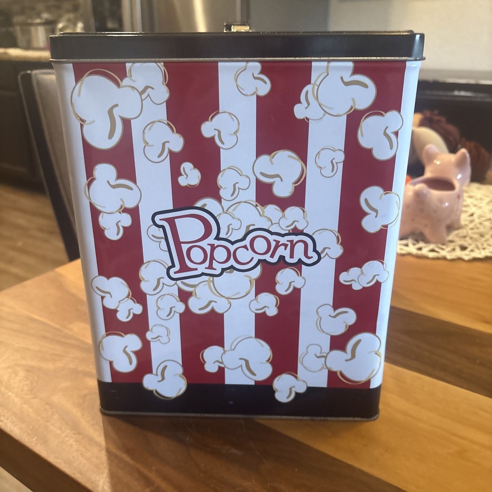 NOSTALGIA ELECTRICS POPCORN TIN CARRING CASE Just Tin