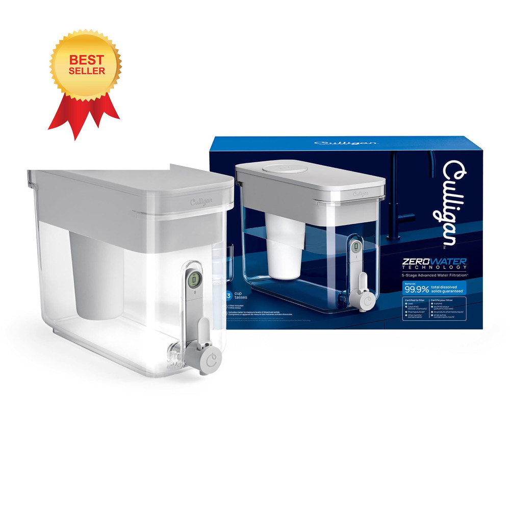 Culligan with ZeroWater Technology 33-Cup Water Filter Dispenser – White