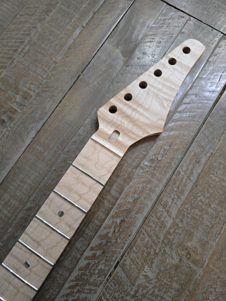 Guitar Neck, Flame Maple on Flame Maple