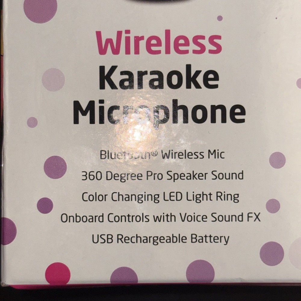 Disco Tech Wireless Karaoke Microphone iPhone/Android Audio Effects Bluetooth