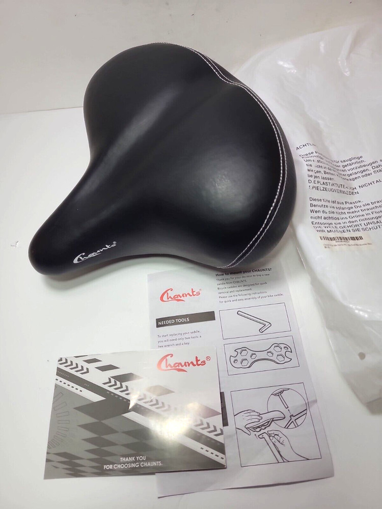 Chaunts Comfortable Padded Bicycle Saddle Seat