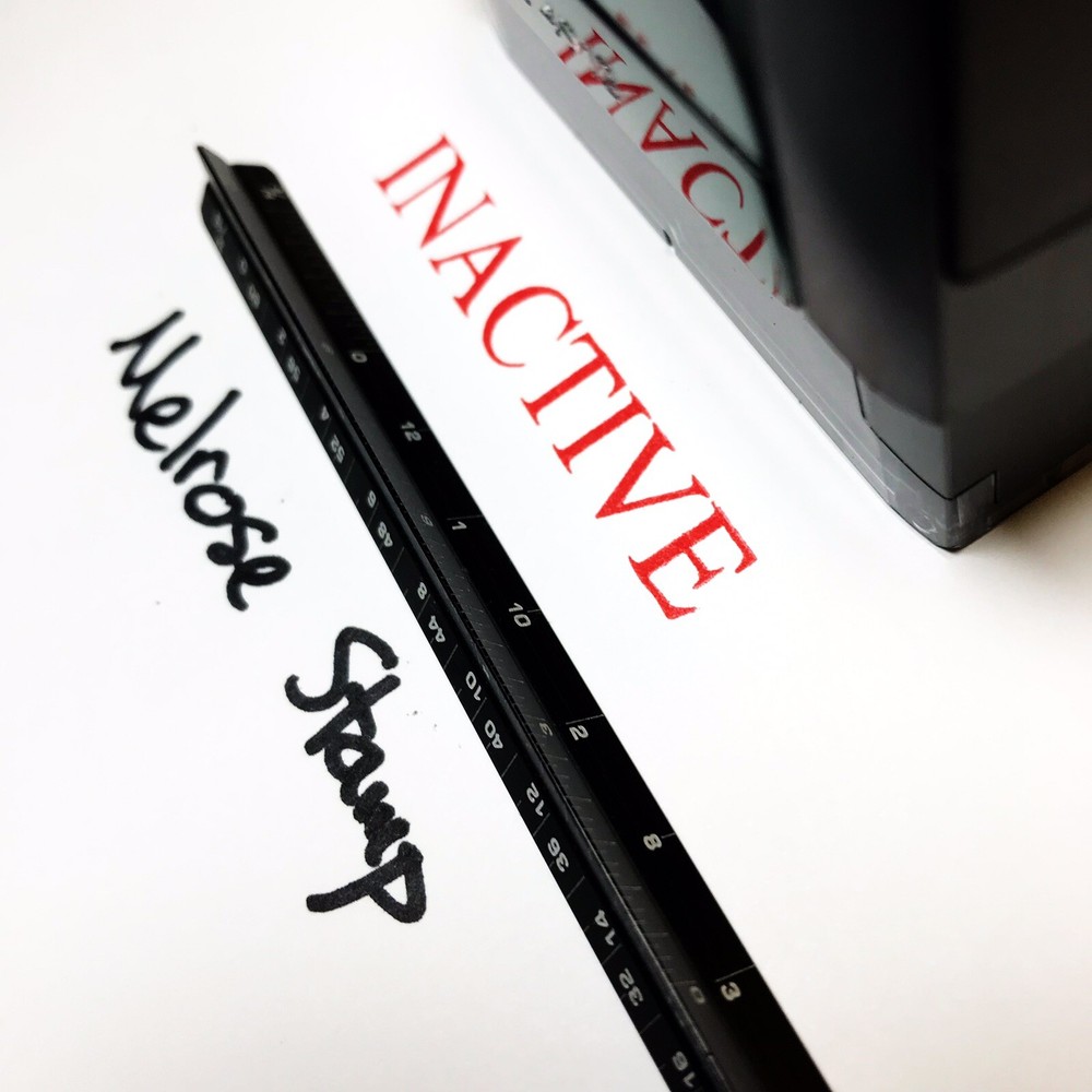 Inactive Rubber Stamp Red Ink Self Inking Ideal 4913