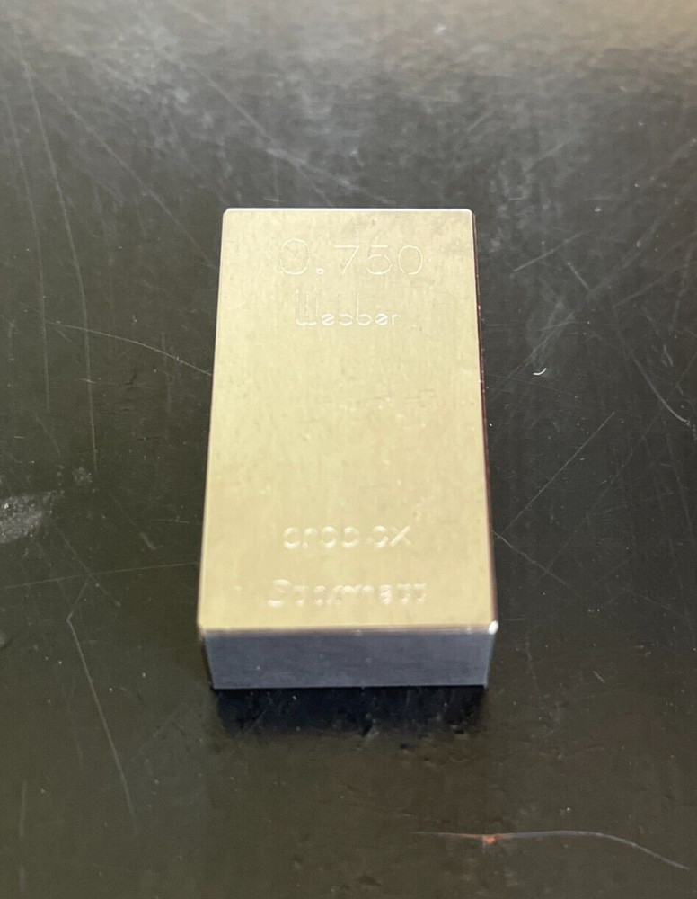 .750" Starrett-Webber Gage Block with certification