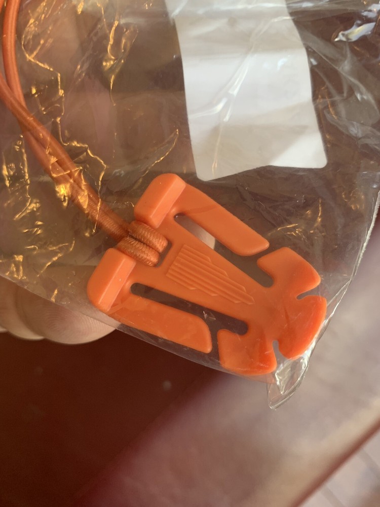 2 Pcs. Molle Web Dominators with Elastic String Tactical Strap Manage Orange